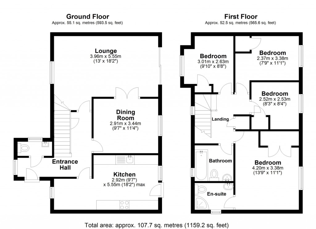 Floorplans For Valley Walk, Felixstowe