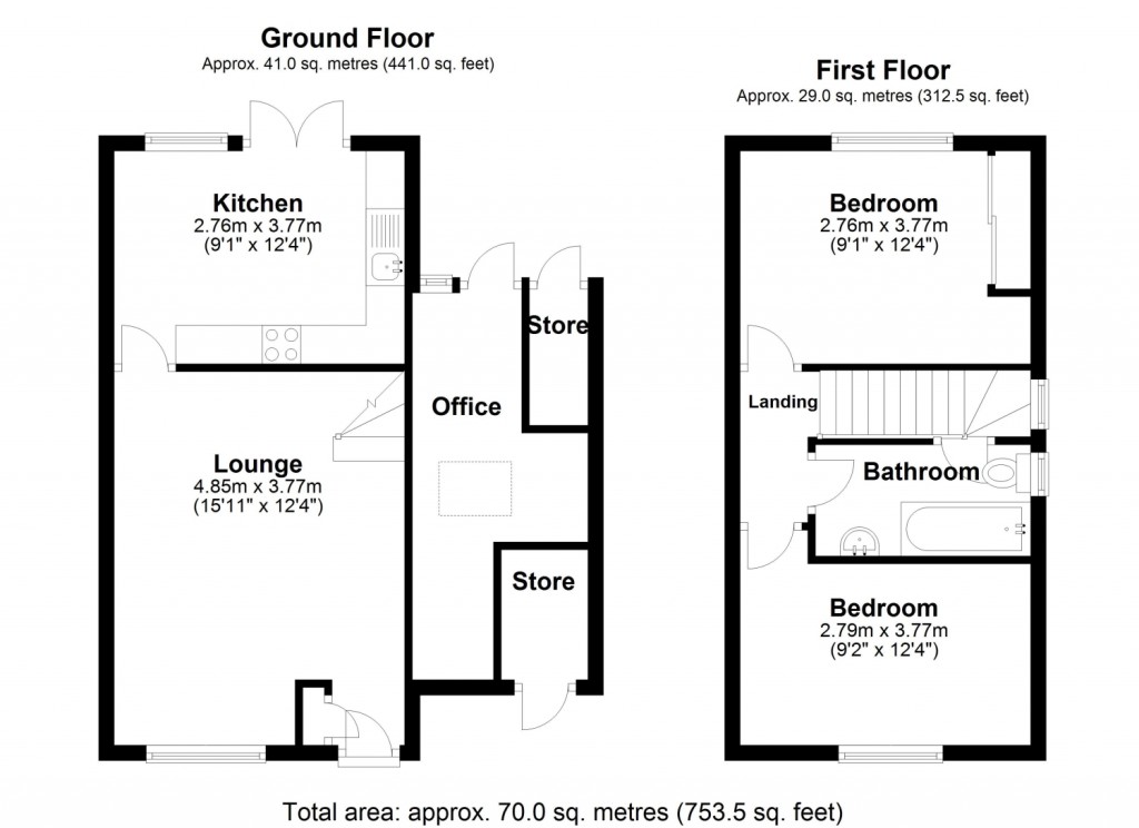 Floorplans For The Josselyns, Trimley St. Mary