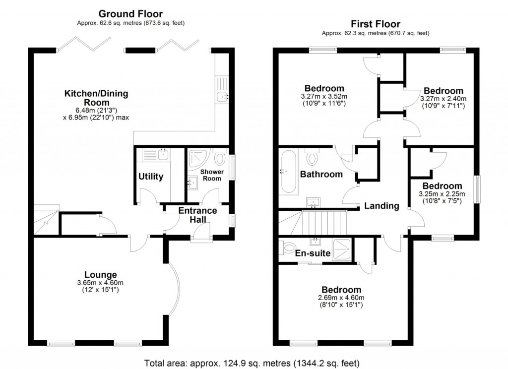 Floorplans For Lime Tree Cottages, Capel Hall Lane, Trimley St. Martin