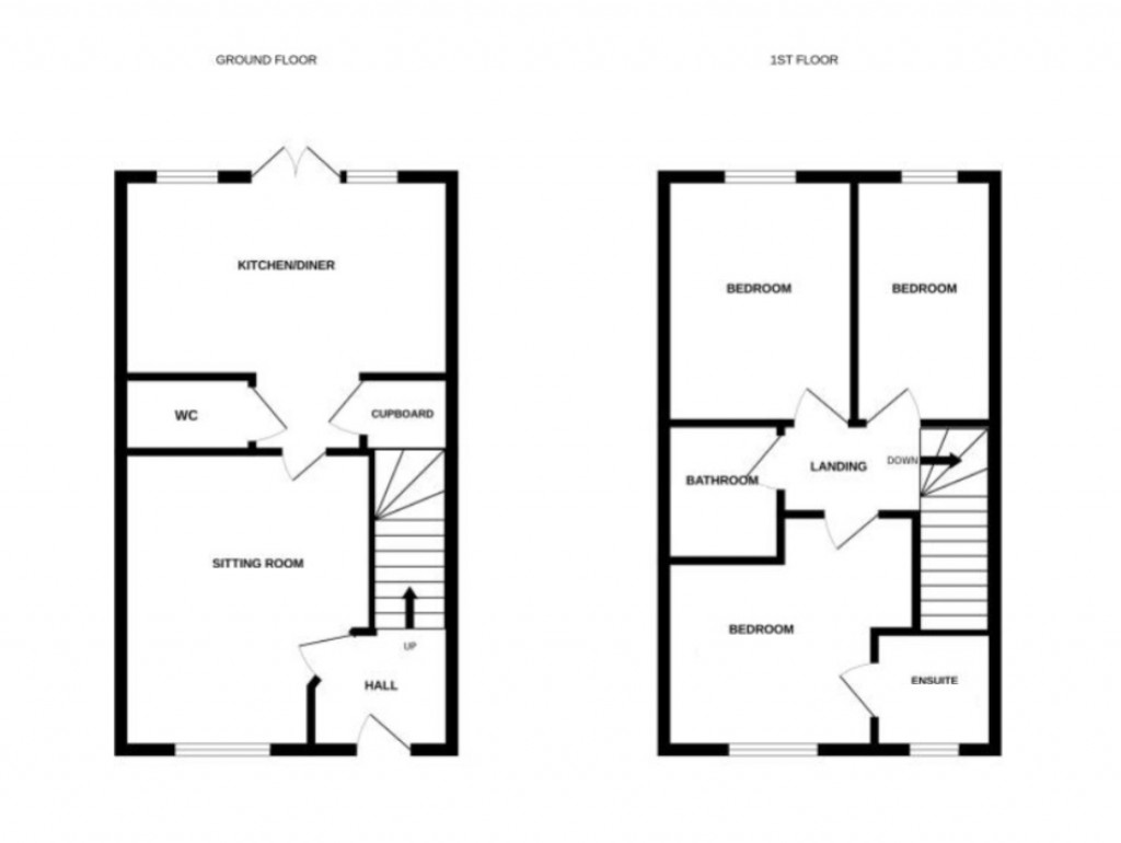 Floorplans For Paddock Close, Kirton