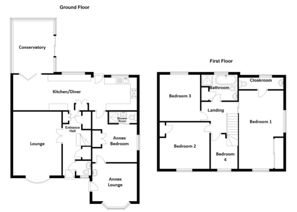 Floorplans For Mill Close, Trimley St. Martin