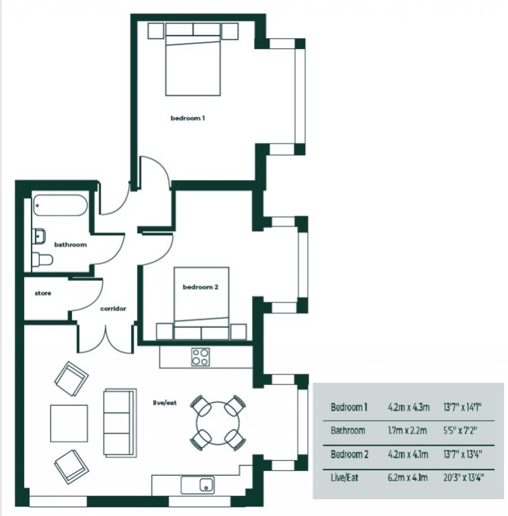 Floorplans For Leopold House, Leopold Road, Felixstowe