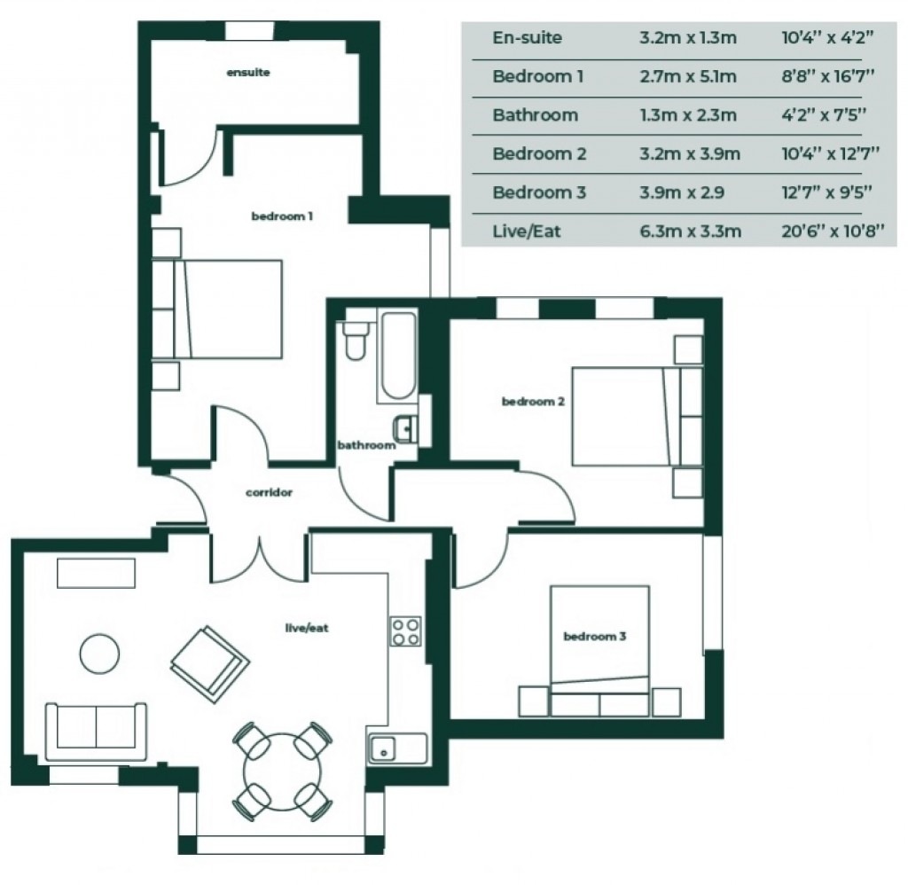 Floorplans For Leopold House, Leopold Road, Felixstowe