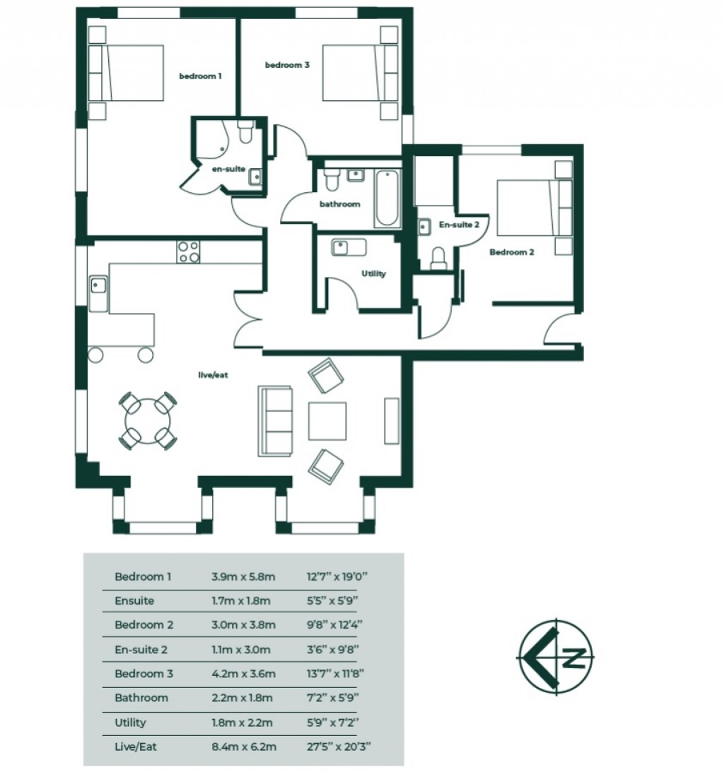 Floorplans For Leopold House, Leopold Road, Felixstowe