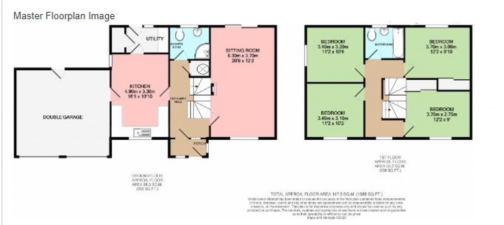 Floorplans For The Green, Stowupland, Stowmarket