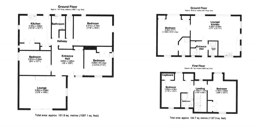 Floorplans For Mendlesham Road, Cotton, Stowmarket