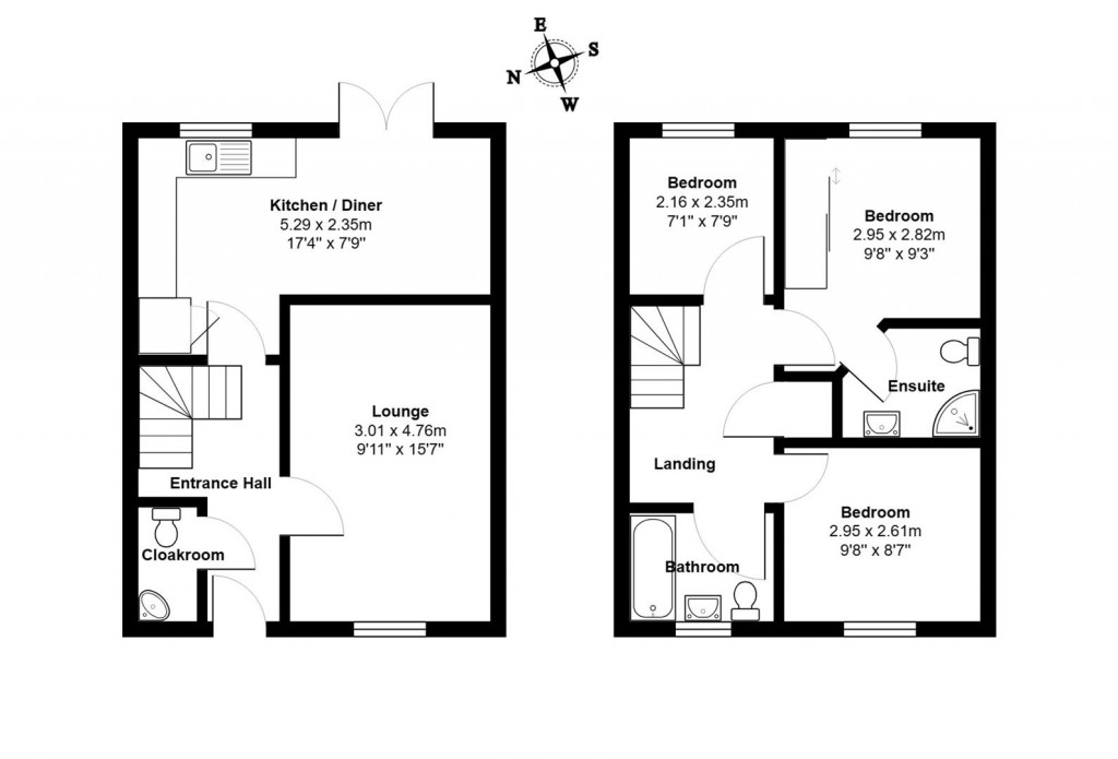 Floorplans For Eagle Close, Stowmarket