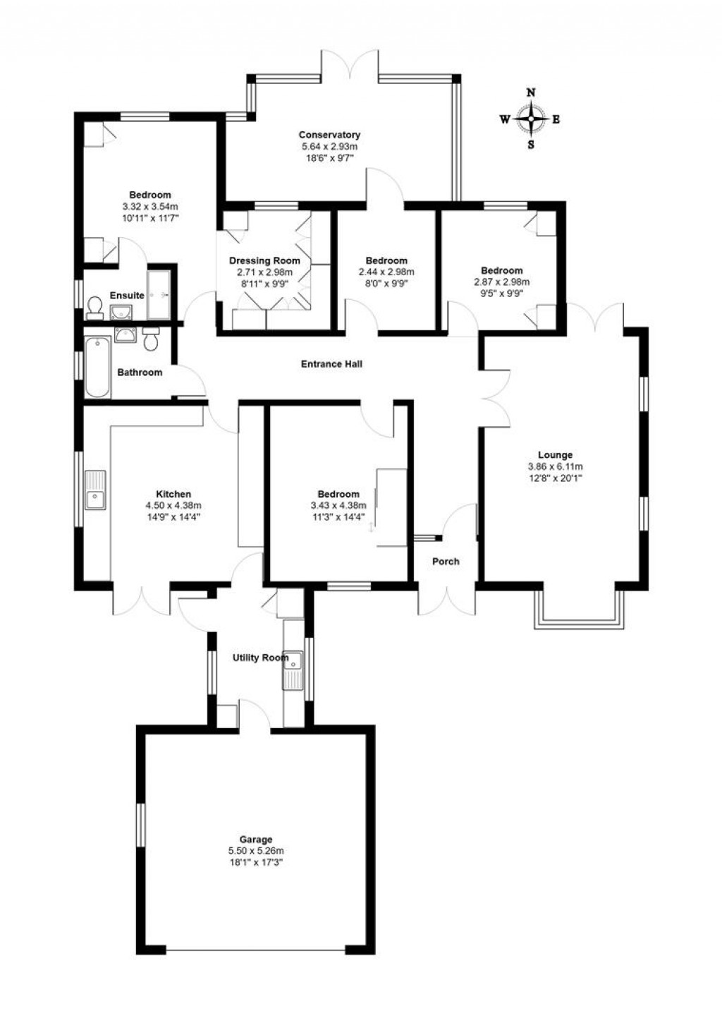 Floorplans For Brettenham Road, Buxhall, Stowmarket