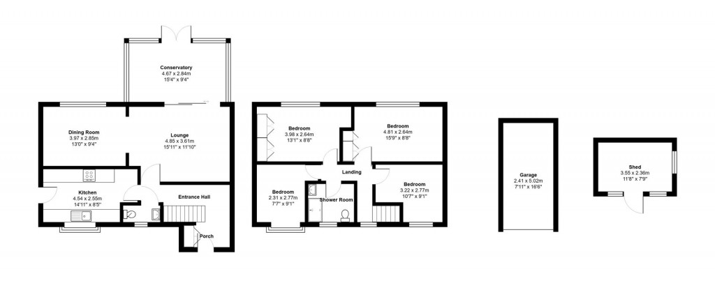 Floorplans For Bures Close, Stowmarket