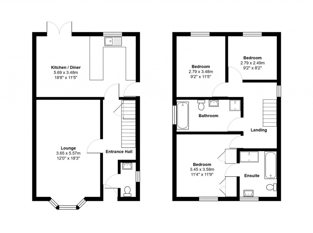 Floorplans For Crown Street, Stowmarket