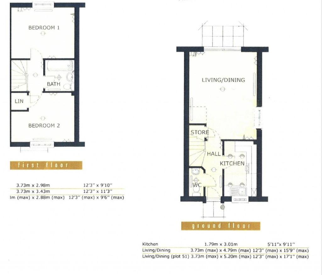 Floorplans For Robin Close, Stowmarket