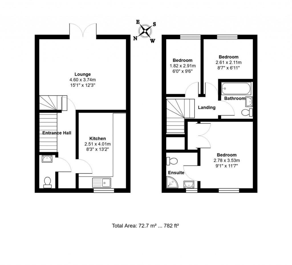 Floorplans For Dunnock Close, Stowmarket