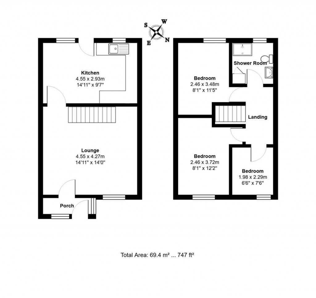 Floorplans For Polstead Close, Stowmarket