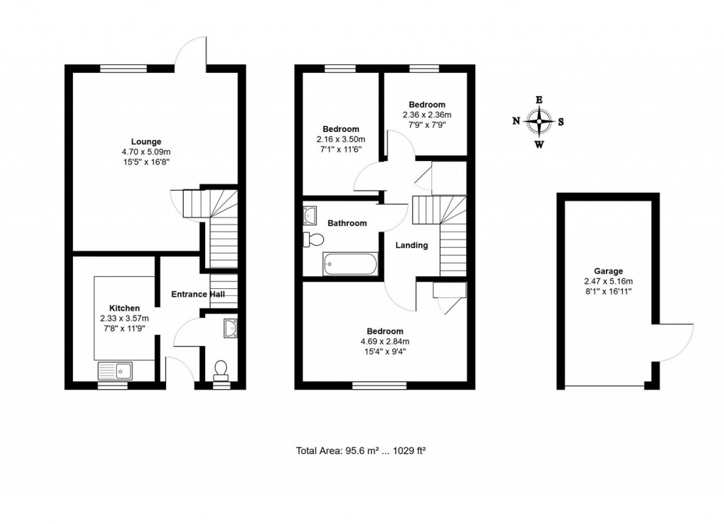 Floorplans For High Road, Great Finborough, Stowmarket