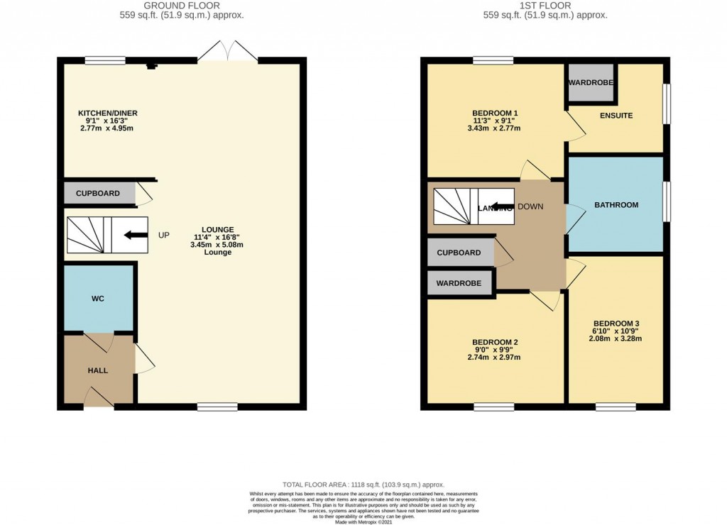 Floorplans For Temple Bar Mews, Stowmarket