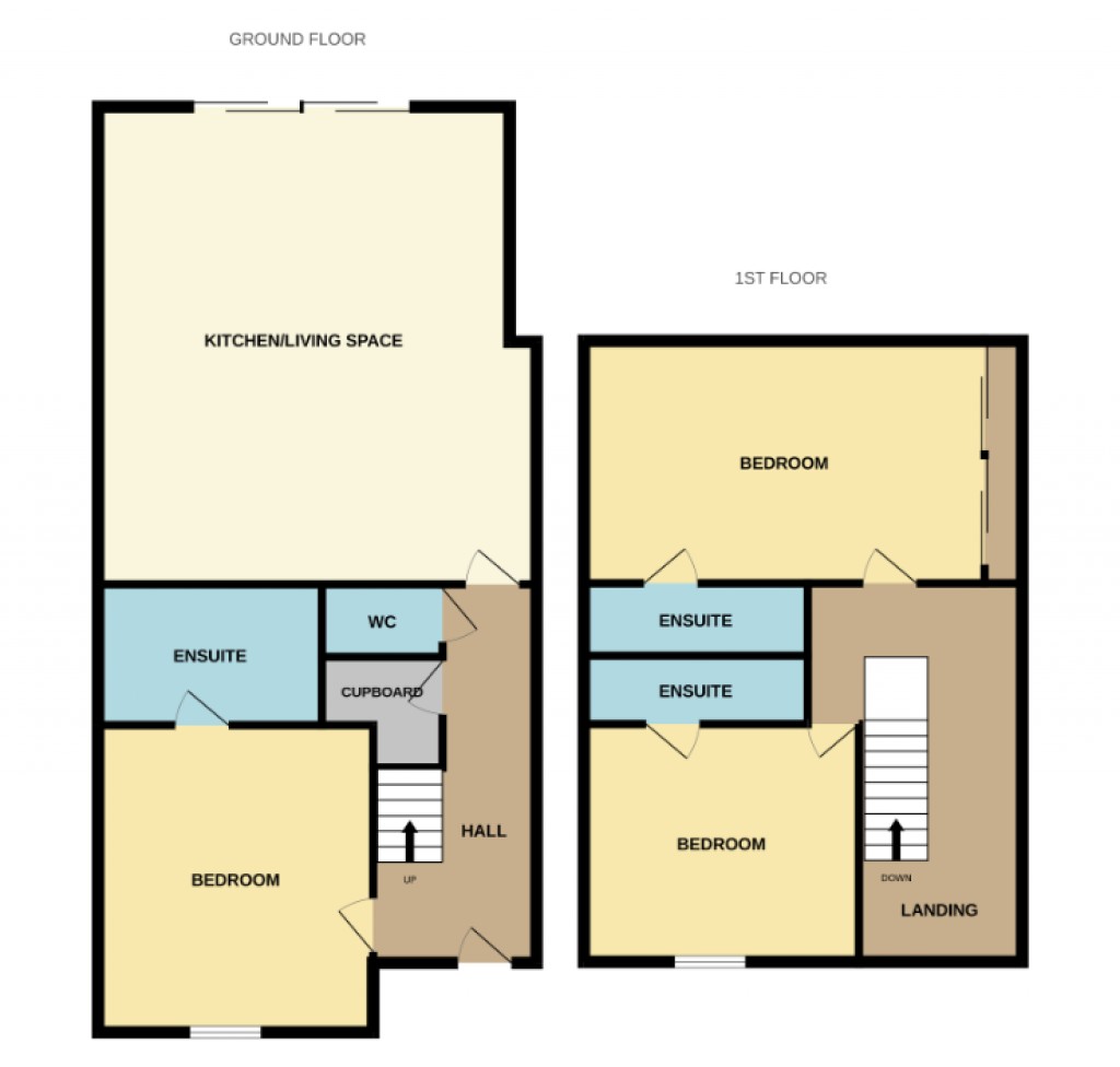 Floorplans For Pinetrees, Purdis Farm Lane, Ipswich