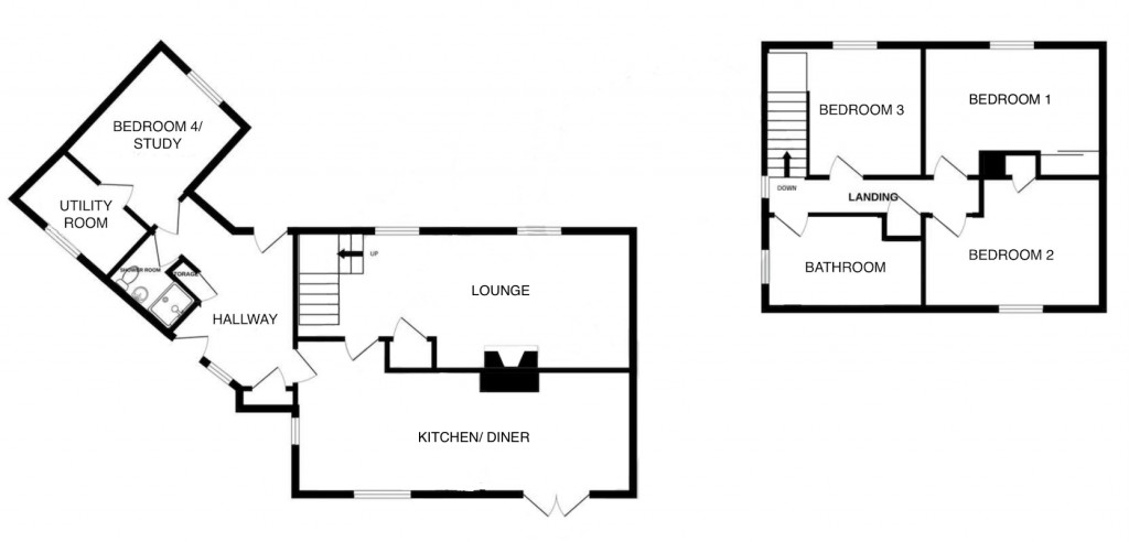 Floorplans For Fairfield Crescent, Framlingham, Woodbridge