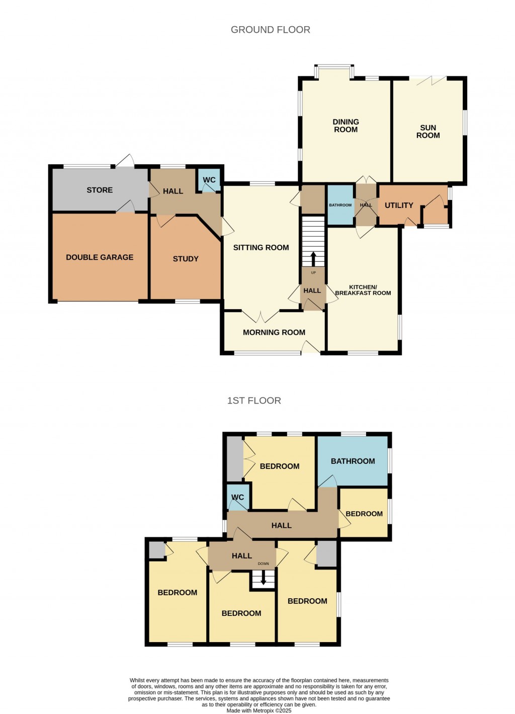 Floorplans For Hill House, Upper Street, Witnesham